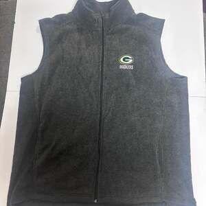 NFL Green Bay Packers Dunbrooke Houston Fleece Full-Zip Vest Gray